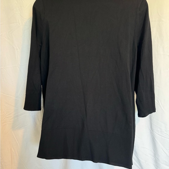 Lane Bryant Open Front Cardigan Sweater.  Plus size 26/28.  Black 3/4 sleeve - Picture 4 of 5